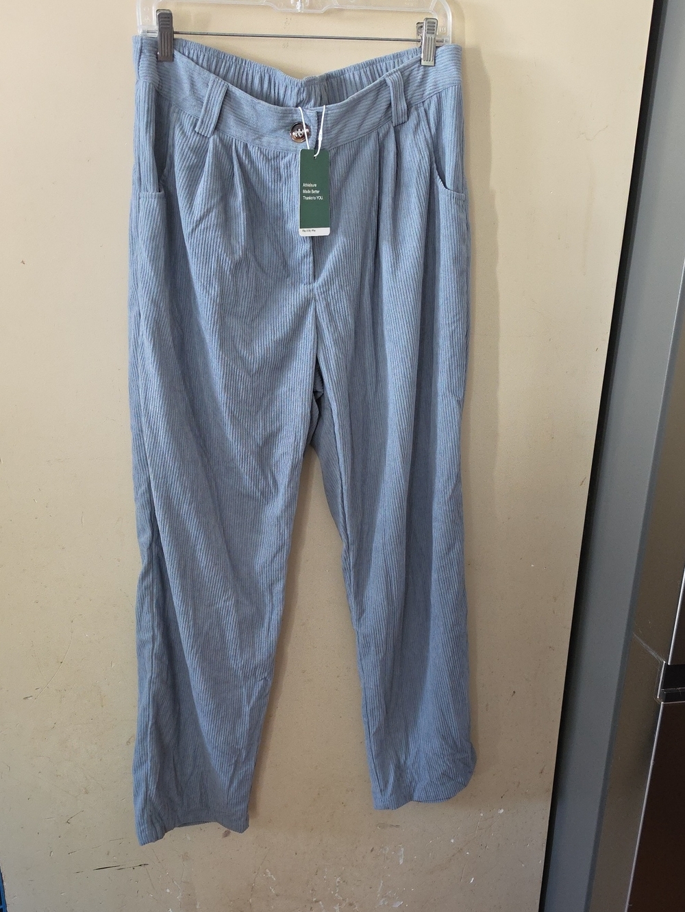 HALARA Light Grey Corduroy Men's Relaxed Trousers
